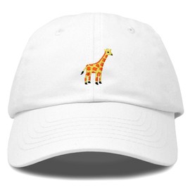 DALIX - Gorro de béisbol de algodón bordado con jirafa para mujer, Blanco, One Size