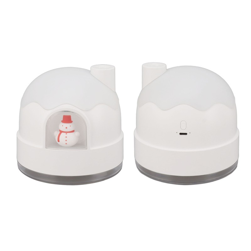 Small Humidifier 350ml Desktop Humidifier Snow House Warm Light USB