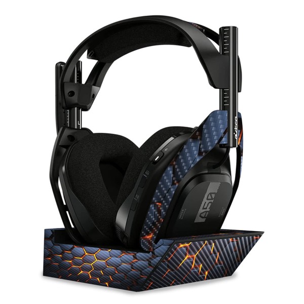 MightySkins Carbon Fiber Skin Compatible with Astro A50 Wireless Headphones