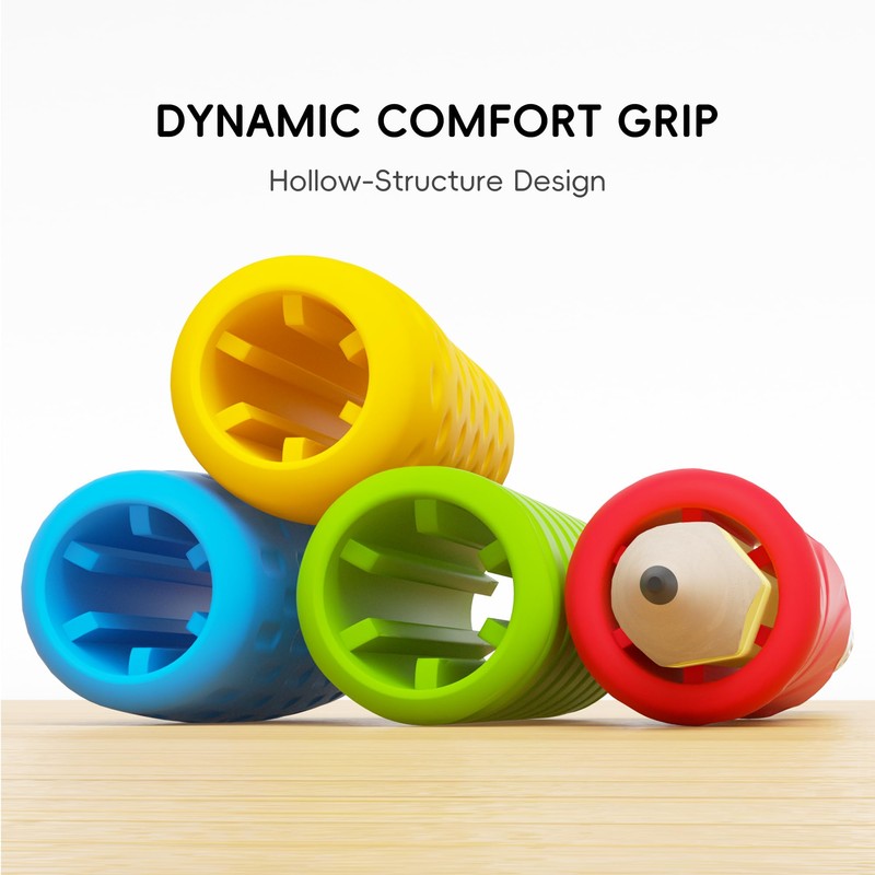 4-Pack Textured Silicone Sensory Fidget Pencil Grips