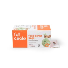 Full Circle Fresh Air Bolsas de Basura compostables, Regular, 25 Bags, 1