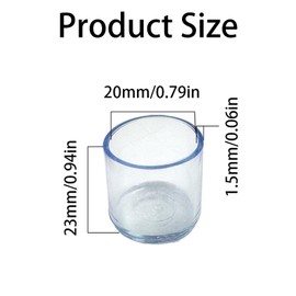 25PCS Silicone Chair Leg Floor Protectors – 0.79-Inch ID Clear Chair Leg Tips, Silicone Furniture Foot Covers for Chairs & Tables, Non-Slip Chair Leg End Caps for Floor Protection