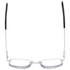 Calabria R754 Rectangular Metal Reading Glasses +2.00 Shiny Silver Men