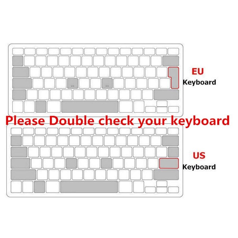 HRH French AZERTY Language Silicone Keyboard Cover Skin for MacBook