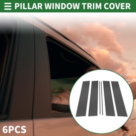 Motoforti Door Pillar Window Trim Anti Scratch Sticker Pillar Posts Door Outer Exterior Cover for Honda Odyssey 2005-2010 Black Carbon Fiber Pattern