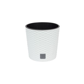Prosper Plast DRTUS200L-S449 20 x 19 cm Rato Round Flowerpot - White