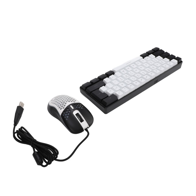 61 Key RGB Illuminated Keyboard with Mouse Multi Color LED