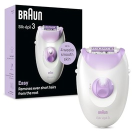 Braun Silk-épil 3, Corded Epilator For Hair Removal, Weeks Of Smooth Skin, 3-000, Purple