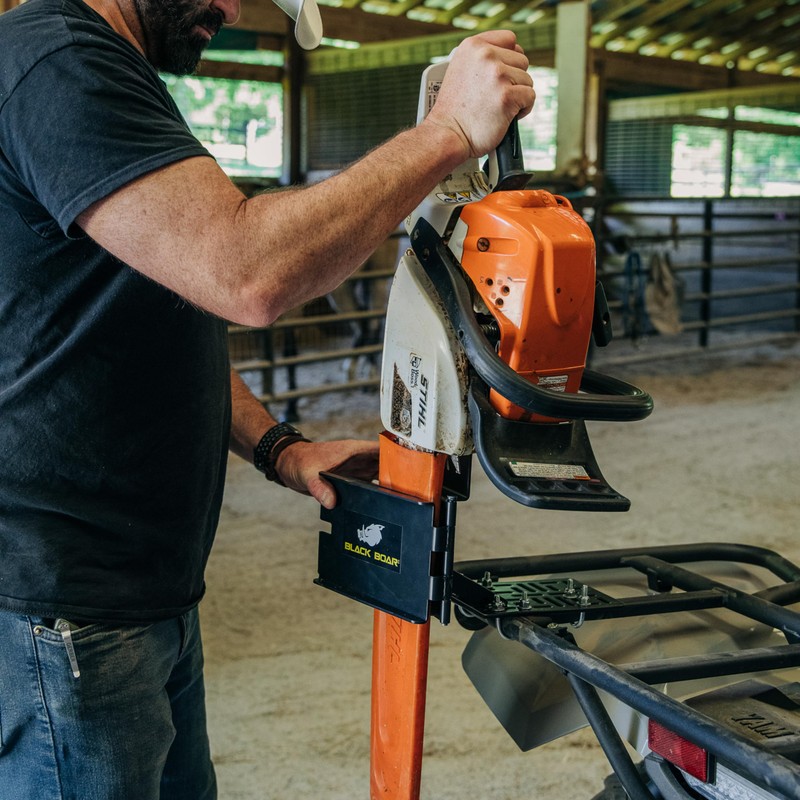 Black Boar UTV/ATV Chainsaw Mount - Features Quick-Release Saw Removal