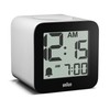 Braun BC25WP Digital Alarm Clock with Voice Output, Snooze, Positive