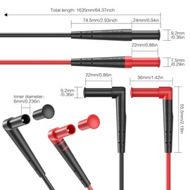 TL224 Test Leads Compatible with Fluke Test Probes and Clips Model: TP175,AC285,AC283,TP1,TP220,AC220,Cat iv 600 v,Cat iii 1000 v,10 a Rating