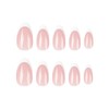 French Tip Press on Nails Short Oval Fake Nails with
