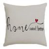 Home Sweet Home Quotes Throw Pillow Covers,18x18 Inch Farmhouse Red