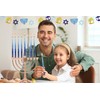 The Dreidel Company Hanukkah Candles Multi Blue Hued Frosted Deluxe
