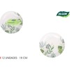 Algon Pack of 12 Disposable Plates 18cm - Strong and