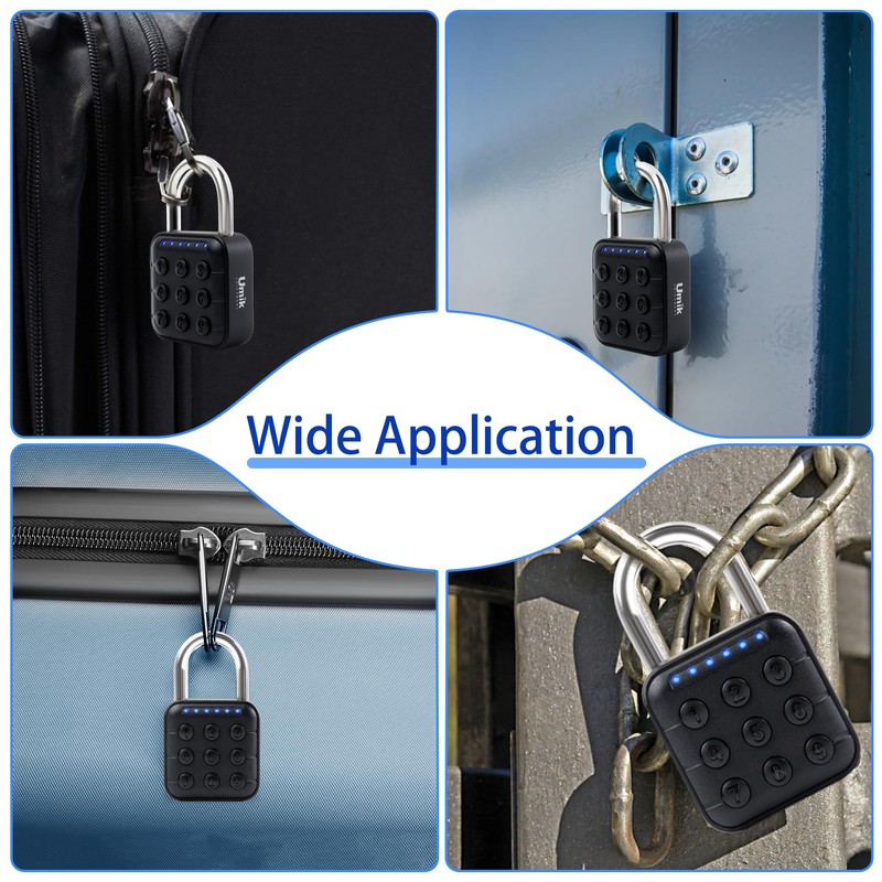 UMIK UMIKSMART Combination Lock with Code, Smart Padlock 6-Digit Password