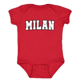 Milan - World Retro Club Kid's Bodysuit for Soccer Fans (Red,24M)
