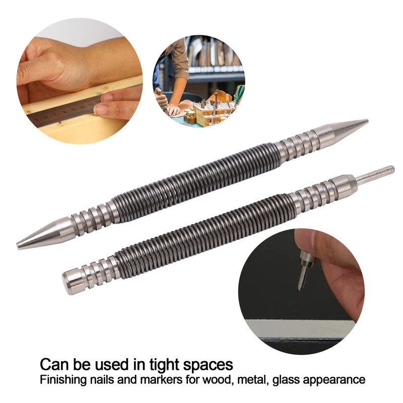 Spring Tools, 2 Piece Hinge Pin Driver Set, Spring Loaded