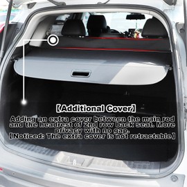 Volcaner Cargo Cover Compatible with VW Volkswagen Tiguan 2024 Accessories 2023 2018-2022,Leather Retractable Trunk Cover Organizer Security Shielding Shade