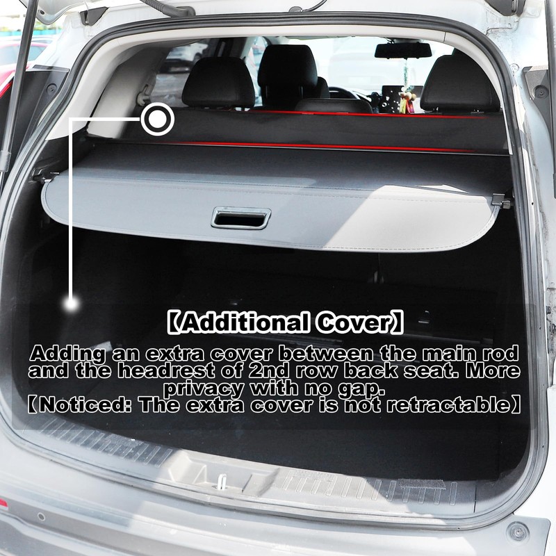 Volcaner Cargo Cover Compatible with VW Volkswagen Tiguan 2024 Accessories