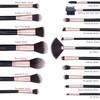 Makeup Brushes Set 18 Pieces Rose Gold Synthetic High Quality