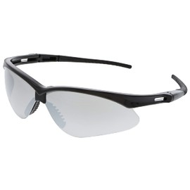 MCR Safety Glasses MP117 Silver Mirror Polycarbonate Lenses with UV Protection & Scratch Resistant Coating, Black Frame, 1-Pair