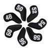 Prof 7Pcs Leather Wedge Golf Iron Head Covers Protective Club