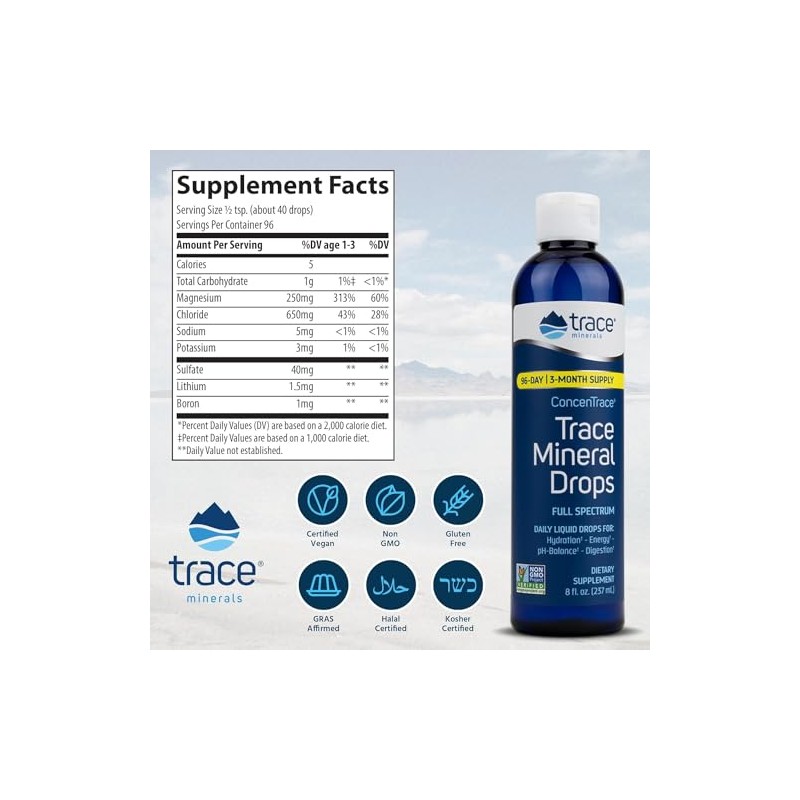 Concentrace Trace Mineral Drops 8 oz (Pack of 2)