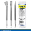 S&R SDS-Plus Chisel Set 3-pcs: Flat Chisel (250 x 20mm)