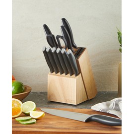 Chicago Cutlery Avondale (12-PC) Built-In Sharpener Kitchen Knife Block Set with Steak Knives, Ergonomic Handles and Sharp Stainless Steel Professional Chef Knife Set