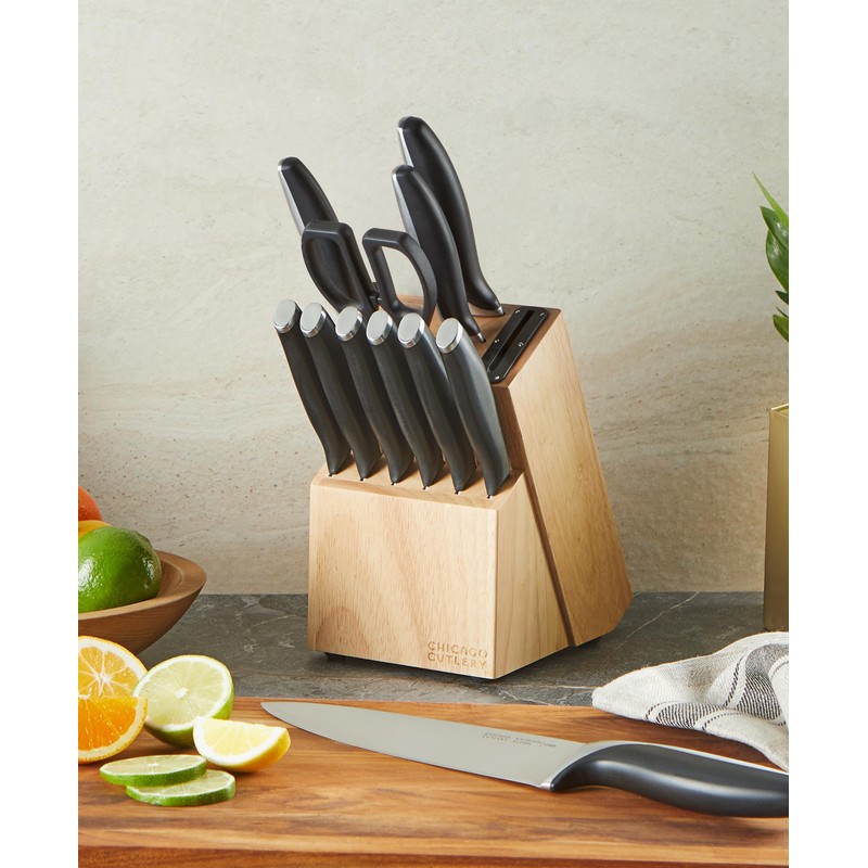 Chicago Cutlery Avondale (12-PC) Built-In Sharpener Kitchen Knife Block Set