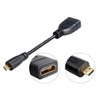 CY Micro HDMI Macho a HDMI Hembra Adaptador de Cable