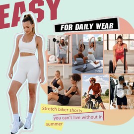 MOREFEEL Pack of 4 Women's Cycling Shorts Sports Shorts Opaque High Waist Summer for Yoga Sports Fitness, Black/Black/Black/Black
