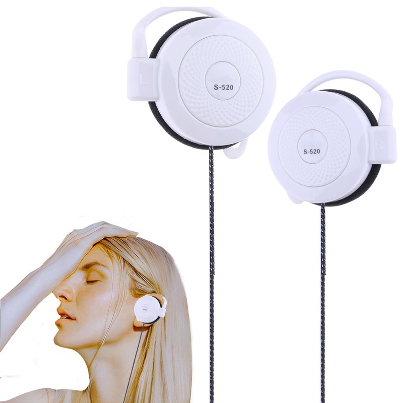 Clip Earphones Wired - 3.5mm Ear Hook Stereo Earbuds -