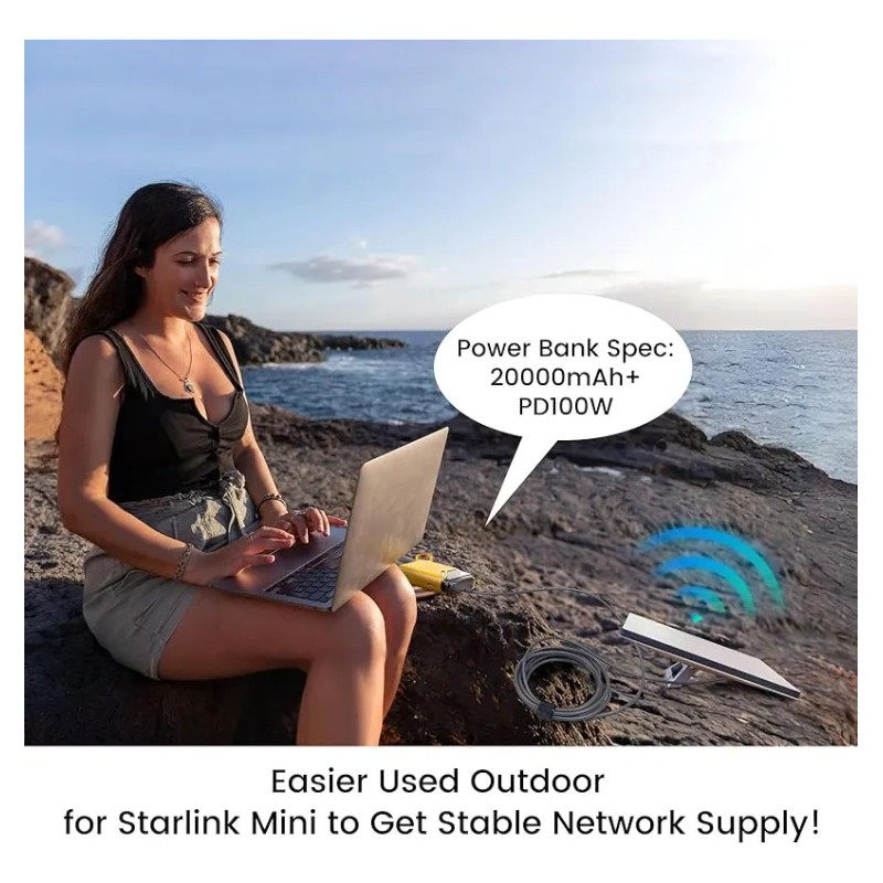 Adaptador De Hembra Usb C A Dc Para Starlink Mini