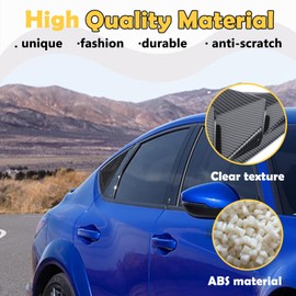 Rear Side Window Louver Cover Compatible with 2023 2024 Acur@a Integra, Car Side Window Shutters Air Vent Shades Cover Trim, Rear Quarter Trim Pair Accessories (Carbon Fiber)