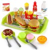KIMSTONE Kids Pretend Play Food Sets Fake Food Toy Toddler
