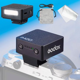 Godox iM20 Mini Flash, Fully Manual Camera Speedlite, 5 Output Levels, 440 Full-Power Flashes, USB-C Charging, Compatible with Ricoh GR III, Ricoh GR III X, Canon Sony Nikon Pentax Panasonic Olympus