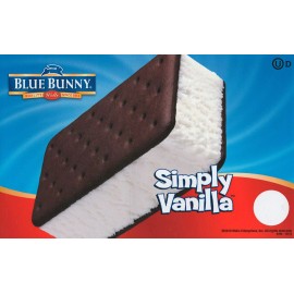 Blue Bunny Lot of 2 Simply Vanilla Sandwich (Blue Bunny) Ice Cream Truck Sticker 8"x 5"