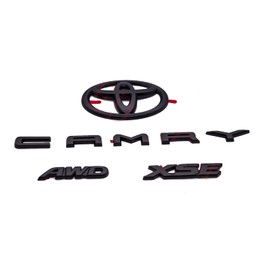 Black Out/Blackout Overlay Emblem Set/kit fit for 2020 & Newer Camry XSE AWD All Wheel Drive