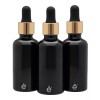 Envaline Frasco Gotero 50 Ml Coated Pipeta Premium Bulbo Negro