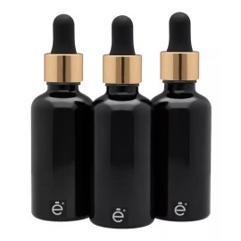 Envaline Frasco Gotero 50 Ml Coated Pipeta Premium Bulbo Negro 25pz