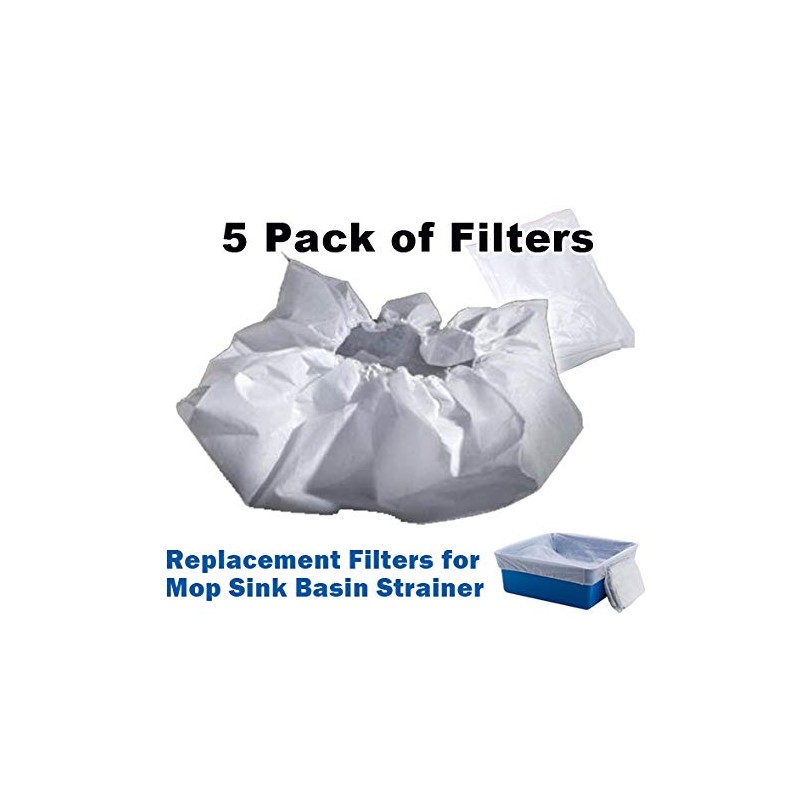 Filters for Mop Sink Basin Strainer (Refills) - 5 Pack
