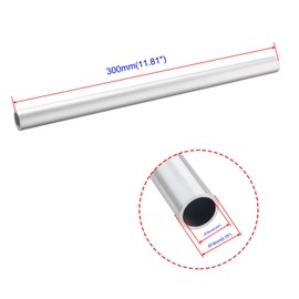 Aopin Round Aluminum Tube 16mm/0.63" ID x 19mm/0.75" OD x 300mm/11.8" Length, Seamless Aluminum Straight Tube 2 PCS