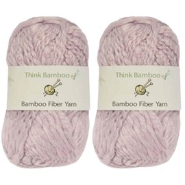 JubileeYarn Thick and Thin Yarn - Bamboo Chunky Weight - Victorian Lavender - 2 Skeins