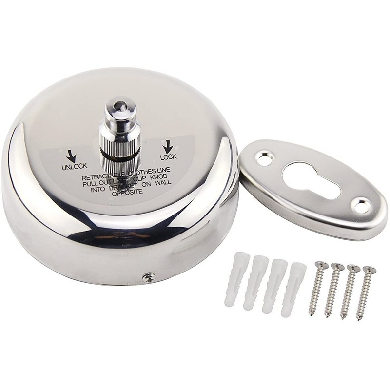 BORDSTRACT Retractable Clothesline 2.8m/9ft Stainless Steel Extendable Clothesline for Shower