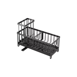 ARCUS Sink Caddy - Kitchen Sink Storage Countertop Organiser - Adjustable Divider & Removable Brush Holder - Sponge Holder - Ideal For Organising Dishwashing Tools & Fast Drying