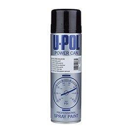 U-Pol Products 0801 Satin Black POWER CAN Automotive Aerosol - 500ml