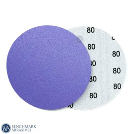 Benchmark Abrasives 6" Premium Ceramic No Holes Film Backed Hook and Loop Discs for Sanding of Metals Non-Ferrous Metals Wood Plastic Fiberglass (Pack of 50) - 2000 Grit