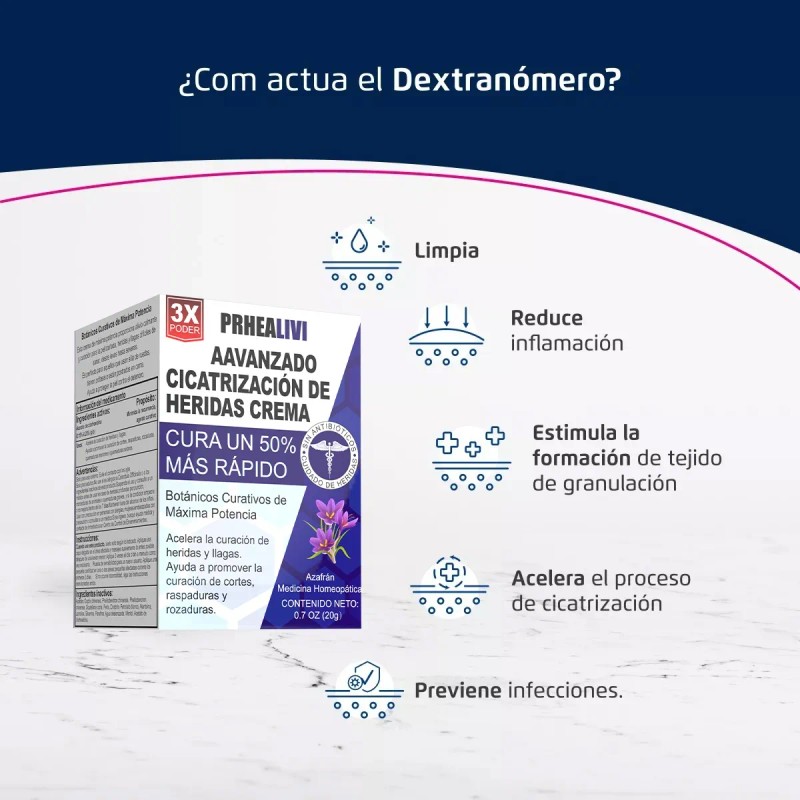 Crema Cicatrizante Curación De Heridas Todo Tipo De Piel